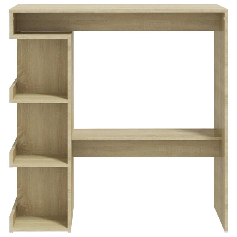 Table de bar de 39 pouces avec étagère de rangement et repose-pieds