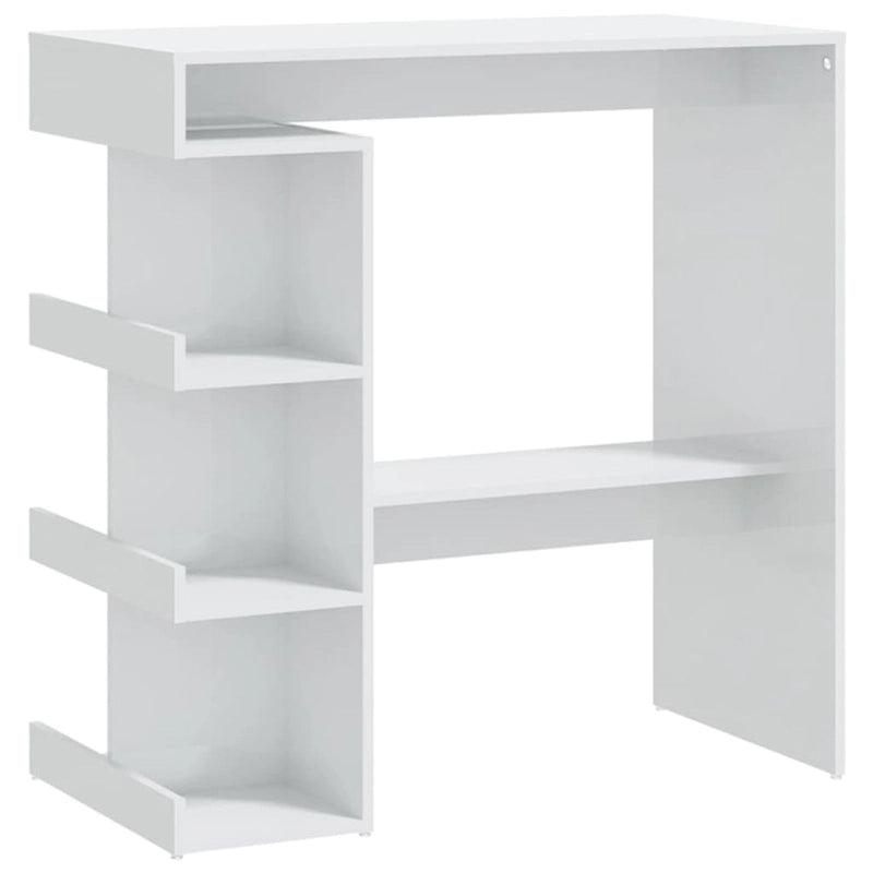 Table de bar de 39 pouces avec étagère de rangement et repose-pieds