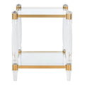 Table d'appoint en acrylique et verre de 20 po