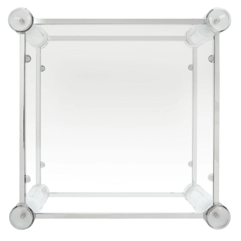Table d'appoint en acrylique et verre de 20 po