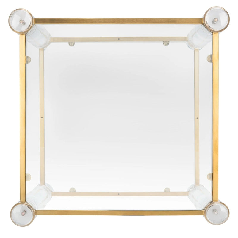 Table d'appoint en acrylique et verre de 20 po