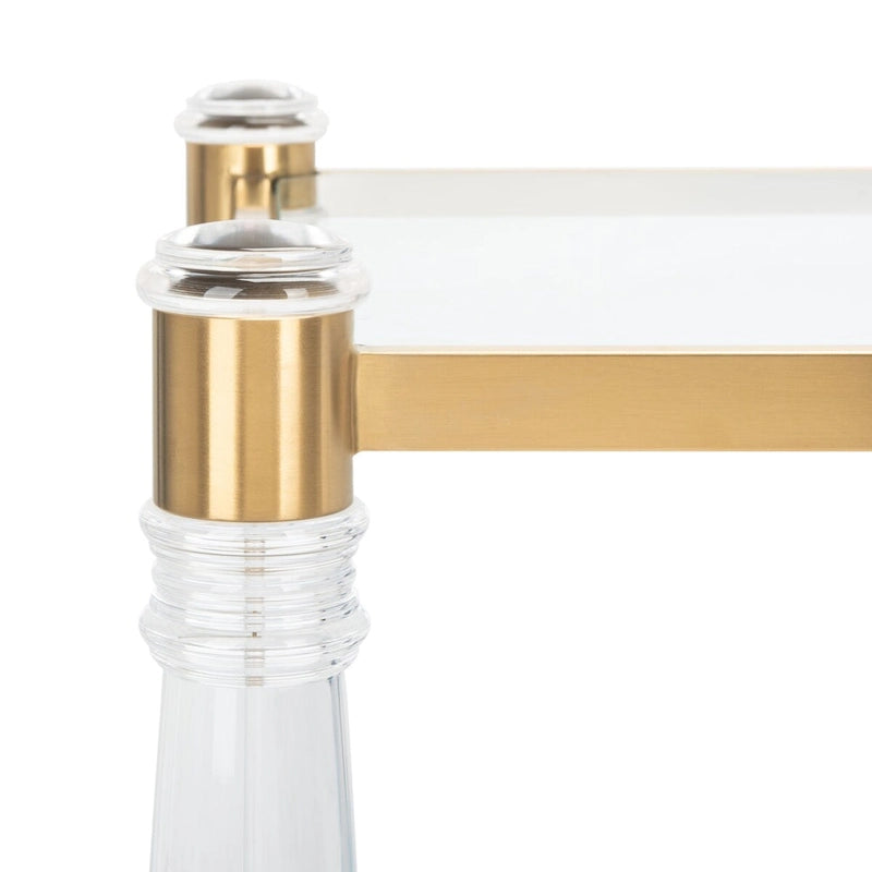 Table d'appoint en acrylique et verre de 20 po