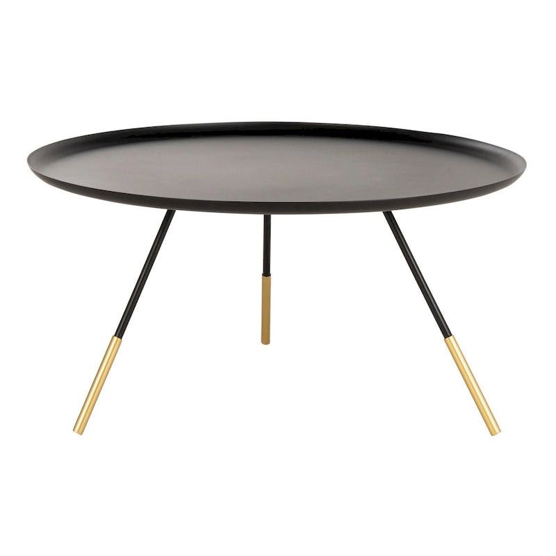 Table basse ronde avec plateau-serviteur – 29 la. x 29 prof. x 15 h.