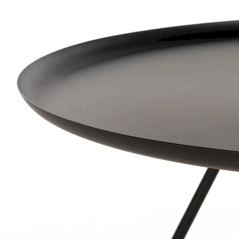 Table basse ronde avec plateau-serviteur – 29 la. x 29 prof. x 15 h.