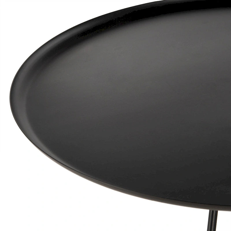 Table basse ronde avec plateau-serviteur – 29 la. x 29 prof. x 15 h.