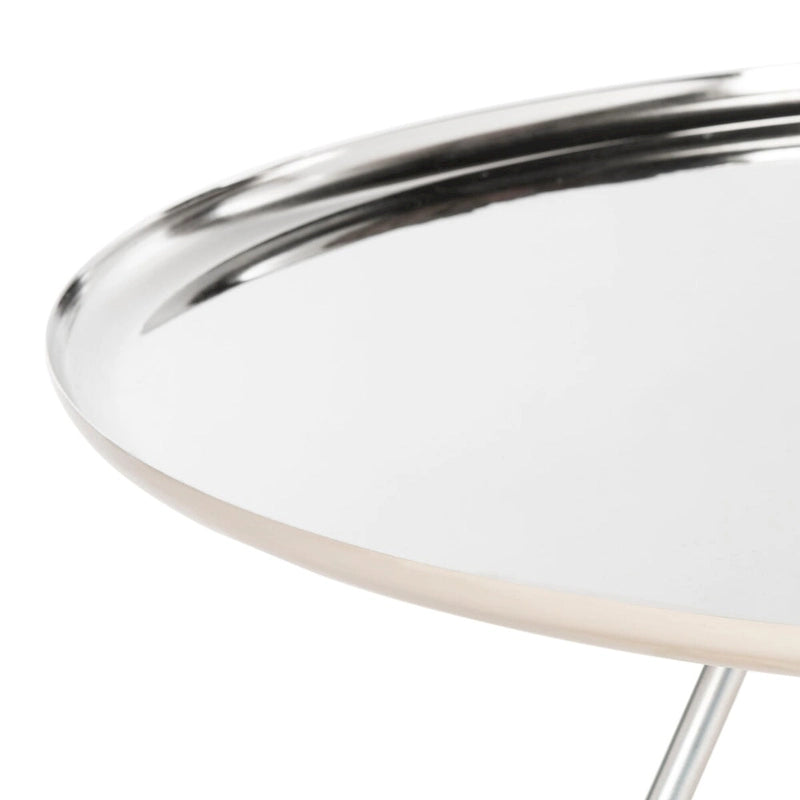 Table basse ronde avec plateau-serviteur – 29 la. x 29 prof. x 15 h.