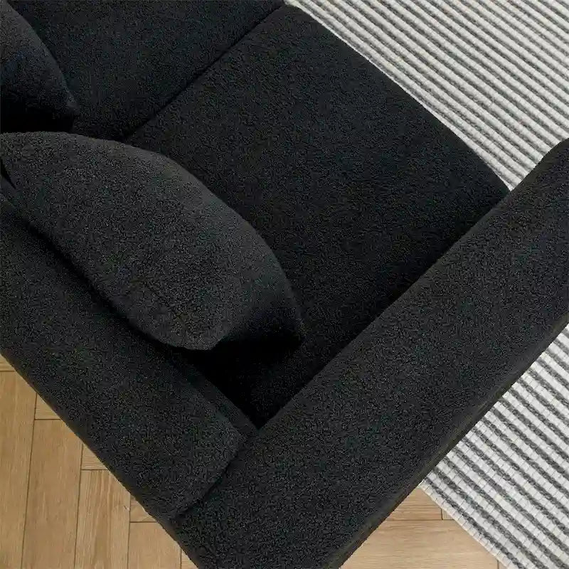 Grand canapé d'angle en forme de L de 207 cm à 5 places avec 3 coussins