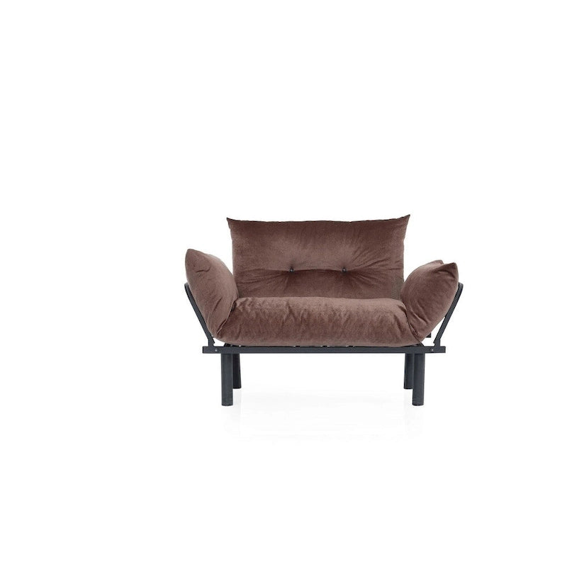 Causeuse futon pliable avec cadre métallique