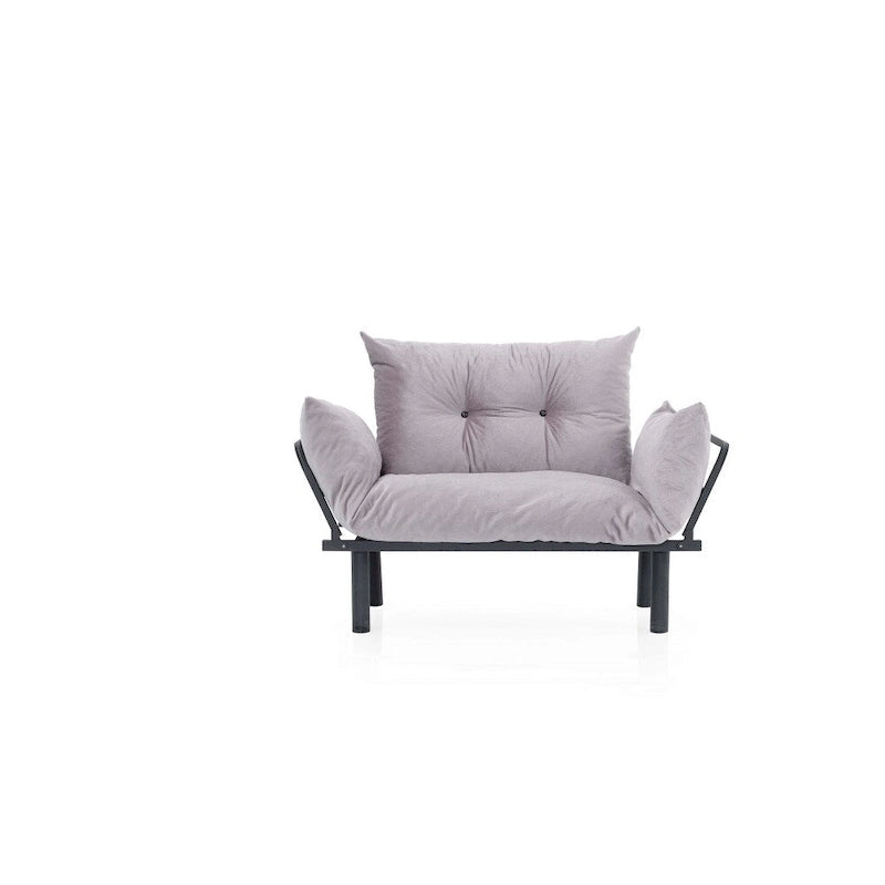 Causeuse futon pliable avec cadre métallique