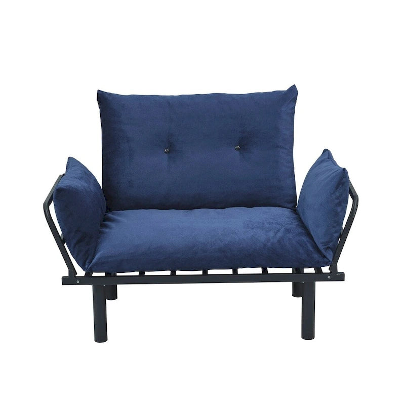 Causeuse futon pliable avec cadre métallique