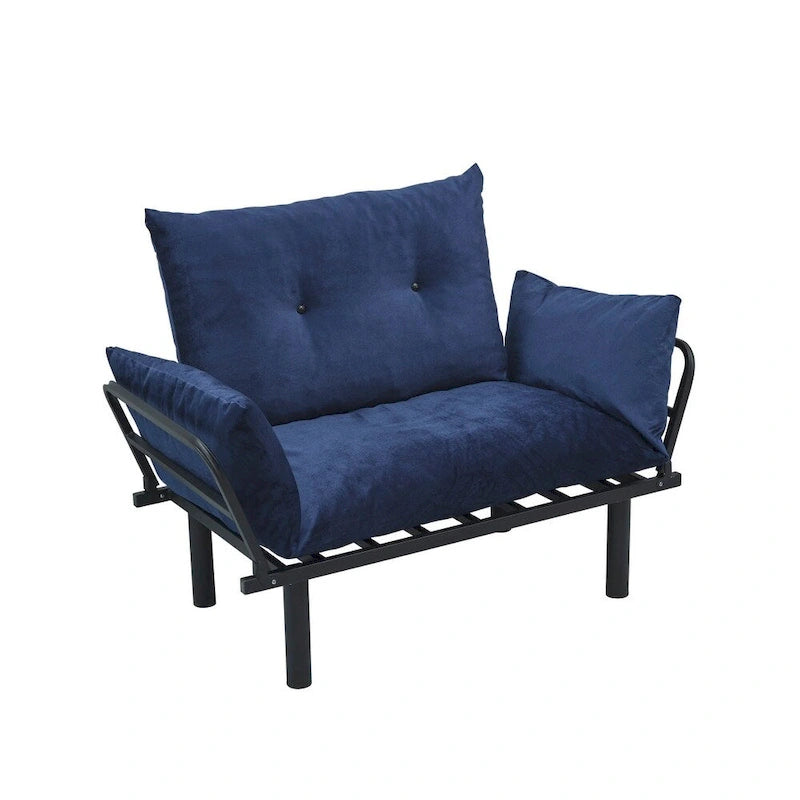 Causeuse futon pliable avec cadre métallique