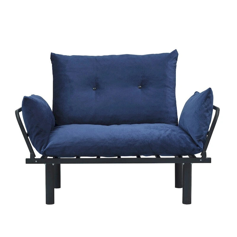 Causeuse futon pliable avec cadre métallique