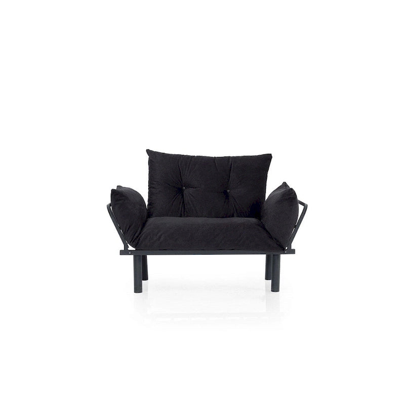 Causeuse futon pliable avec cadre métallique