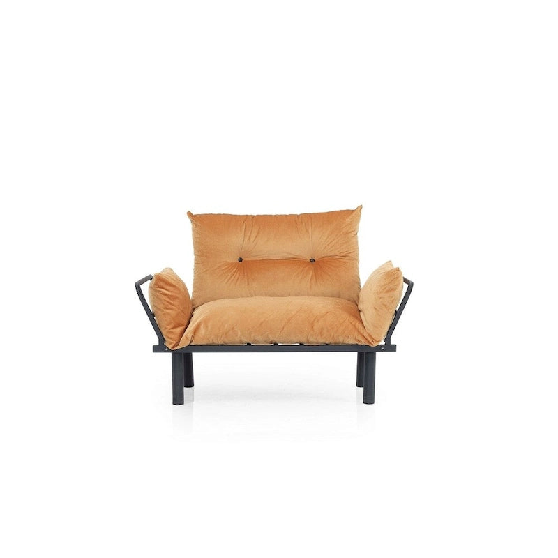 Causeuse futon pliable avec cadre métallique