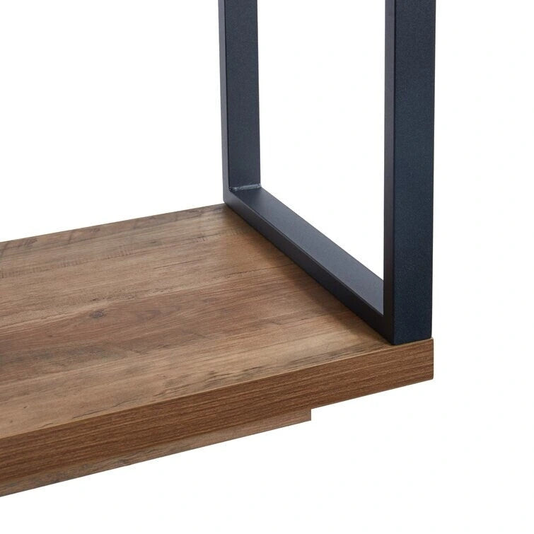 Meuble TV en bois classique avec cheminée électrique pour téléviseur jusqu'à 5 pouces