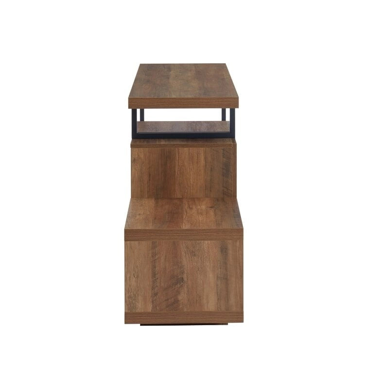 Meuble TV en bois classique avec cheminée électrique pour téléviseur jusqu'à 5 pouces