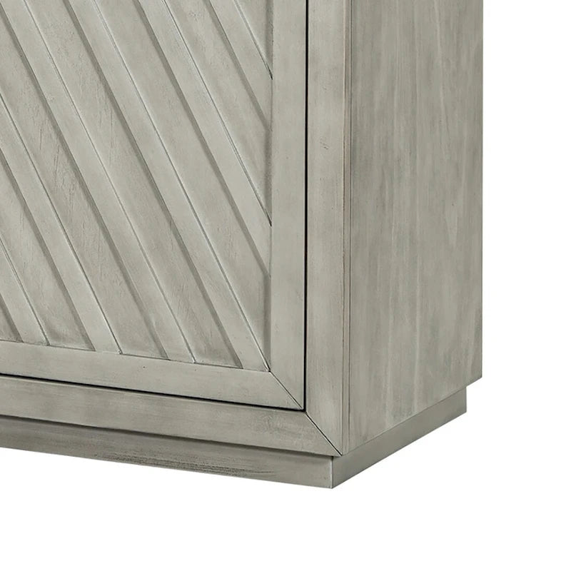 Buffet vintage classique en bois avec étagères intérieures réglables