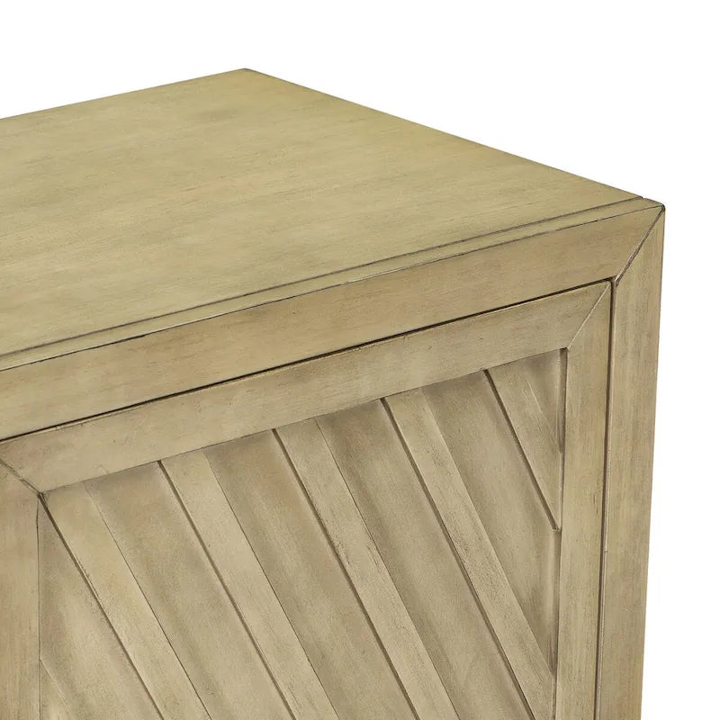 Buffet vintage classique en bois avec étagères intérieures réglables