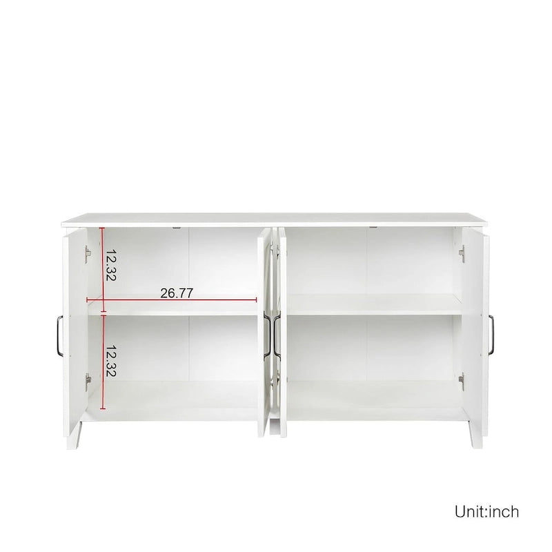 Buffet/Vaisselier autoportant de 59 po avec 4 portes