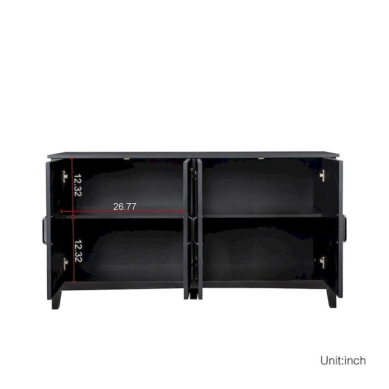 Buffet/Vaisselier autoportant de 59 po avec 4 portes
