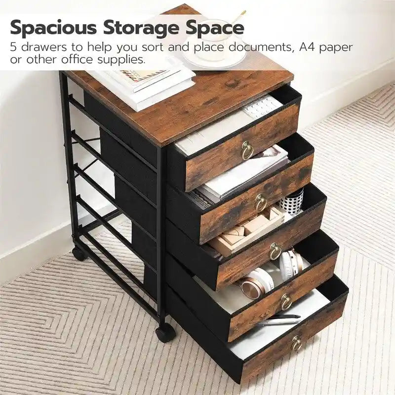 Commode de classement à 5 tiroirs - 15.7P x 15.7L x 25.7H