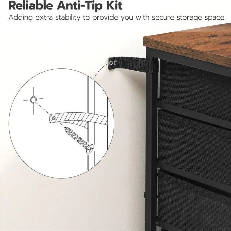 Commode de classement à 5 tiroirs - 15.7P x 15.7L x 25.7H