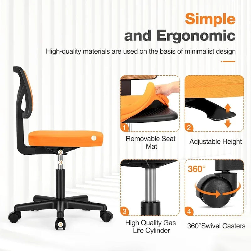 Chaise de bureau pivotante réglable en cuir synthétique