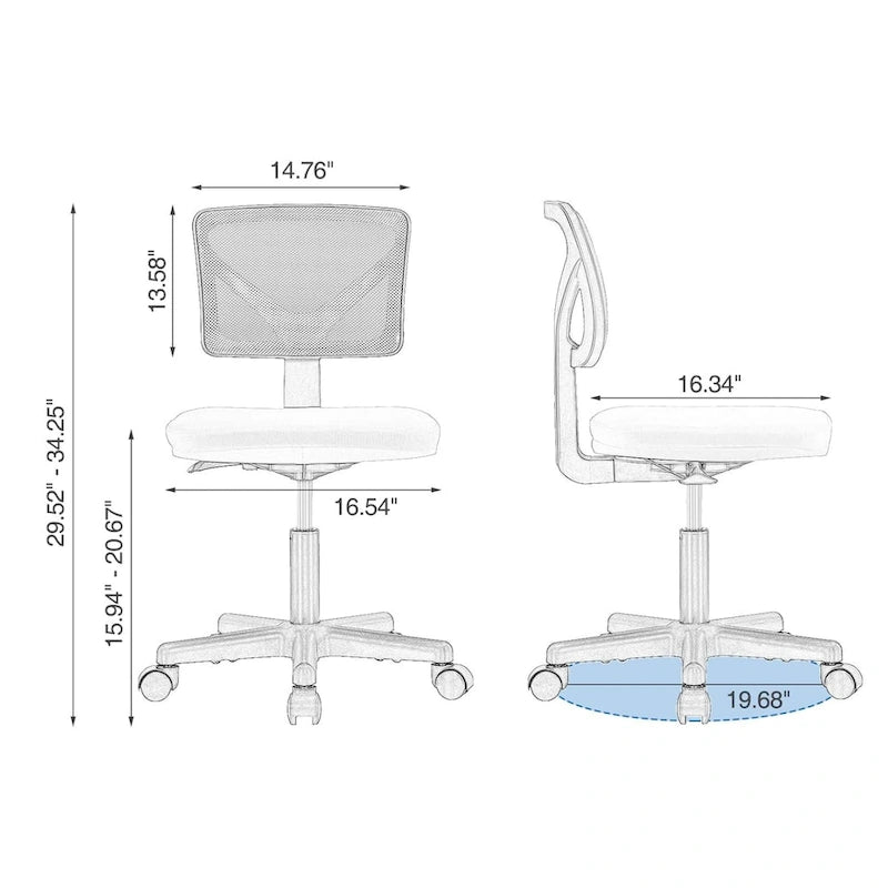 Chaise de bureau pivotante réglable en cuir synthétique