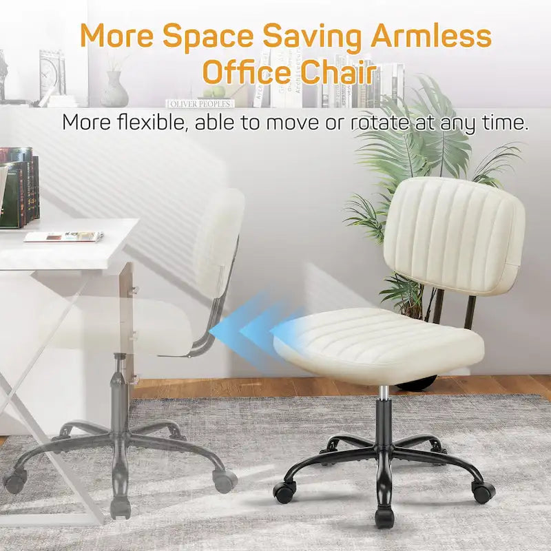 Chaise de bureau pivotante réglable en cuir synthétique