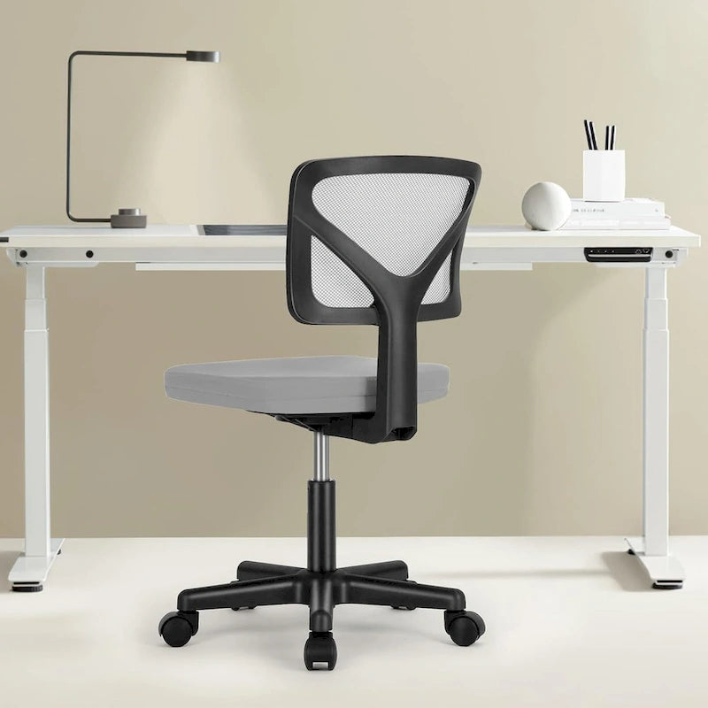 Chaise de bureau pivotante réglable en cuir synthétique