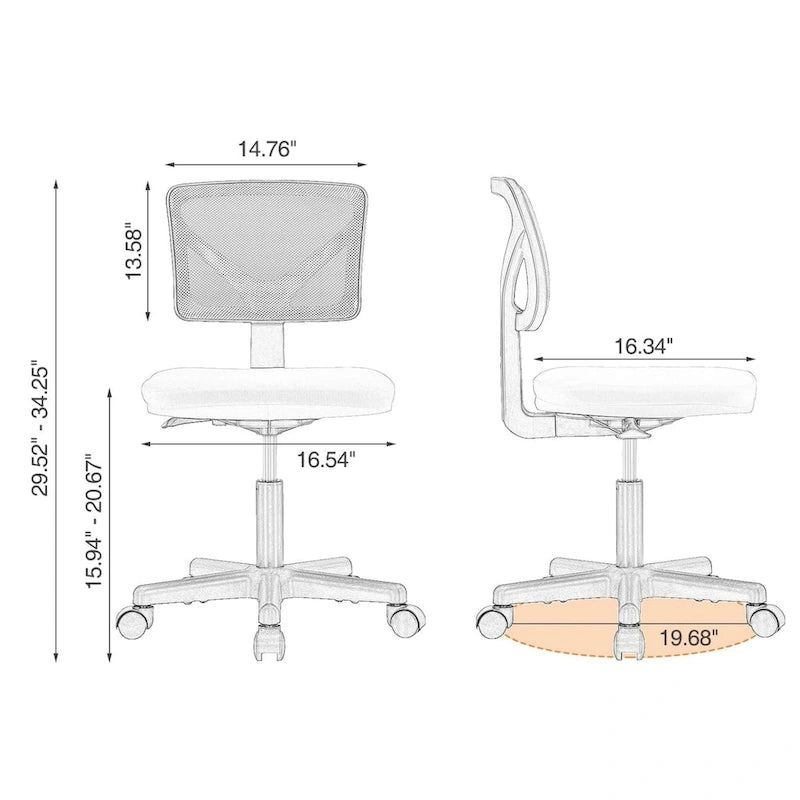 Chaise de bureau pivotante réglable en cuir synthétique
