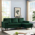 88 W L-Shaped Reversible Multifunctional Sofa Bed with Storage Recliner