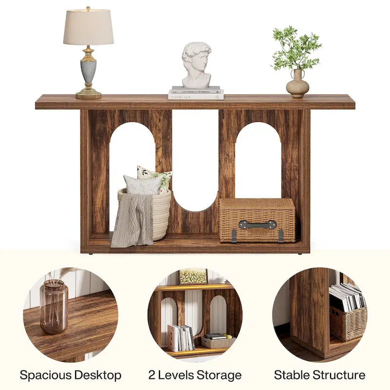Console de canapé en bois de 70,87 pouces pour entrée et salon