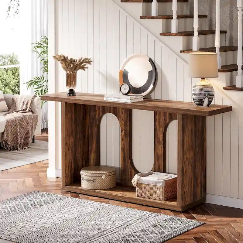 Console de canapé en bois de 70,87 pouces pour entrée et salon