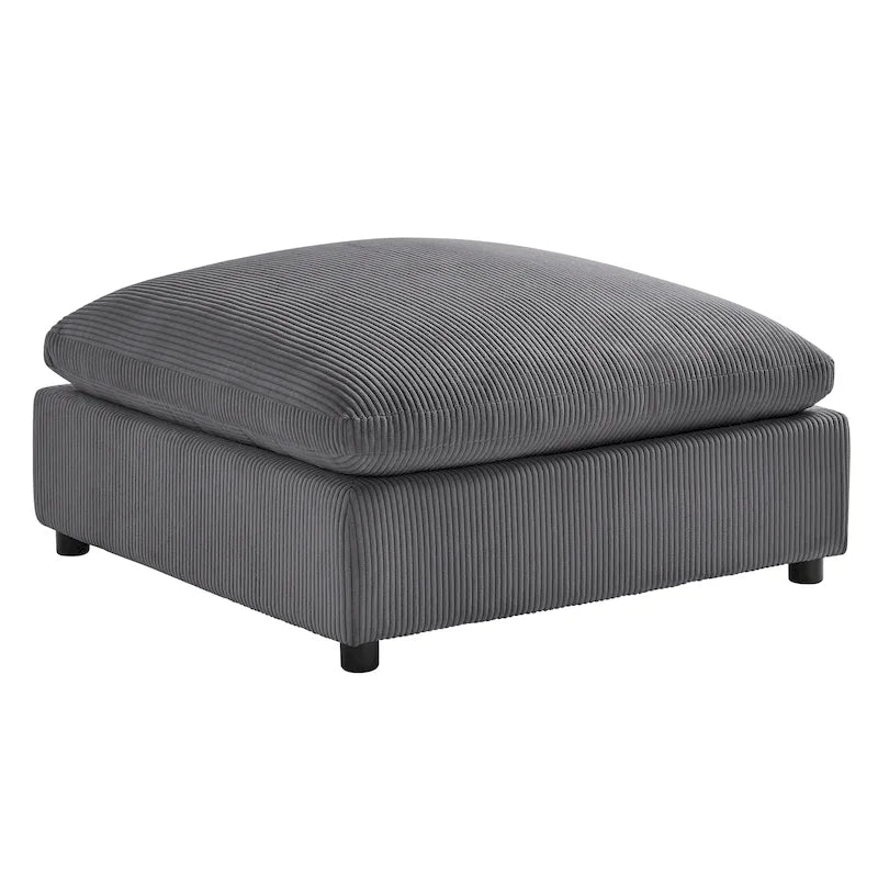 Pouf ottoman rembourré carré de 40 pouces