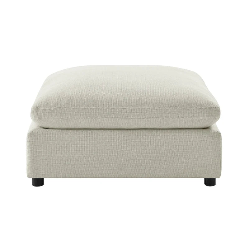 Pouf ottoman rembourré carré de 40 pouces
