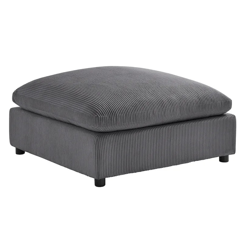 Pouf ottoman rembourré carré de 40 pouces