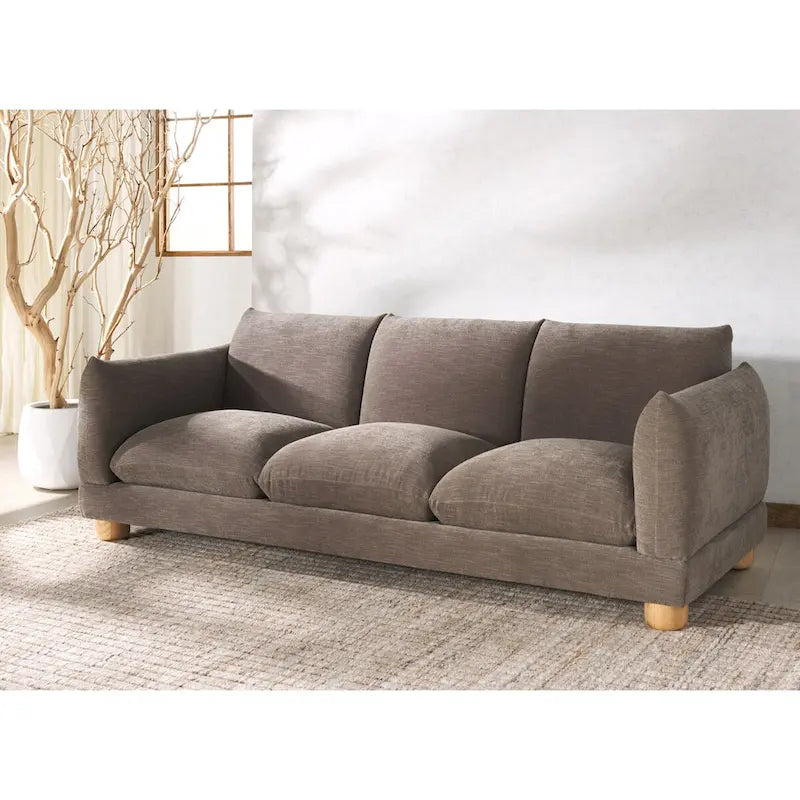 Canapé 226 cm en tissu chenille haute performance