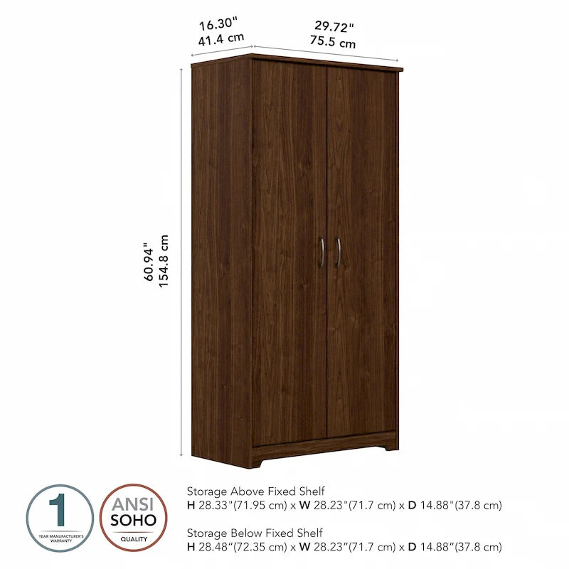 Armoire haute de rangement Cabot avec portes par Bush Furniture