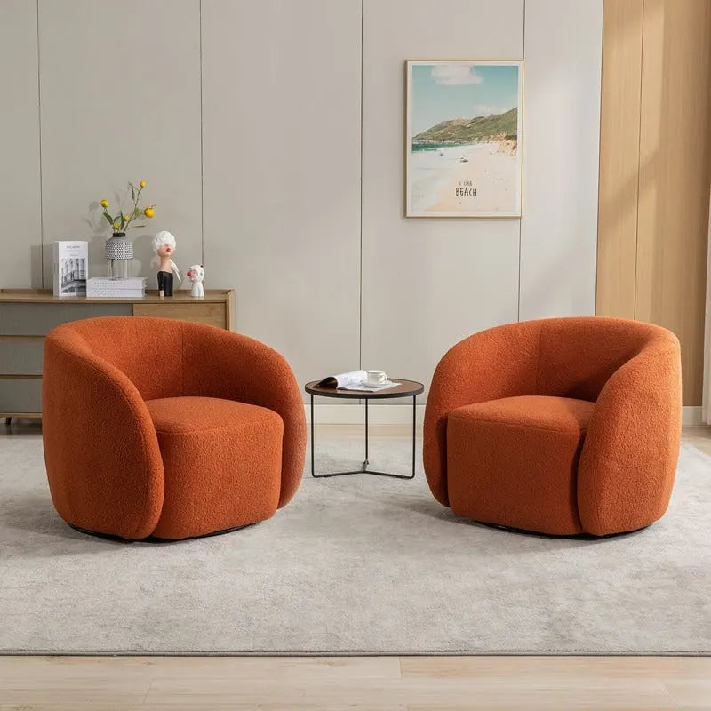 Lot de 2 fauteuils d'appoint pivotants à 360° SEYNAR Modern Glam Rembourrés