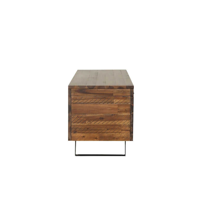 Banc de rangement Broadmore en bois d'acacia de 46 pouces
