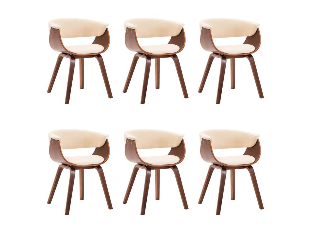 Lot de chaises de salle à manger - Crème
