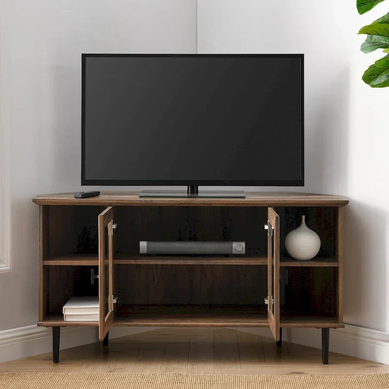 Meuble TV d'angle Middlebrook avec porte vitrée de 48 pouces