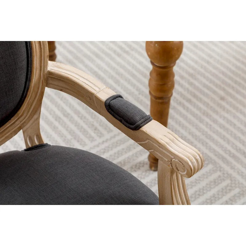 Ensemble de 2 fauteuils de salle à manger en tissu rembourré