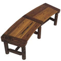 Banc de jardin en bois Outsunny, banc semi-circulaire rond pour arbre, banc de parc enveloppant