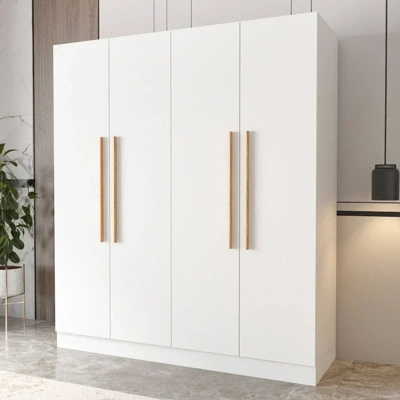 Armoire de rangement moderne sur pied en bois massif avec étagères