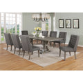 Ensemble de salle à manger 9 pièces rustique extensible gris de Best Quality Furniture