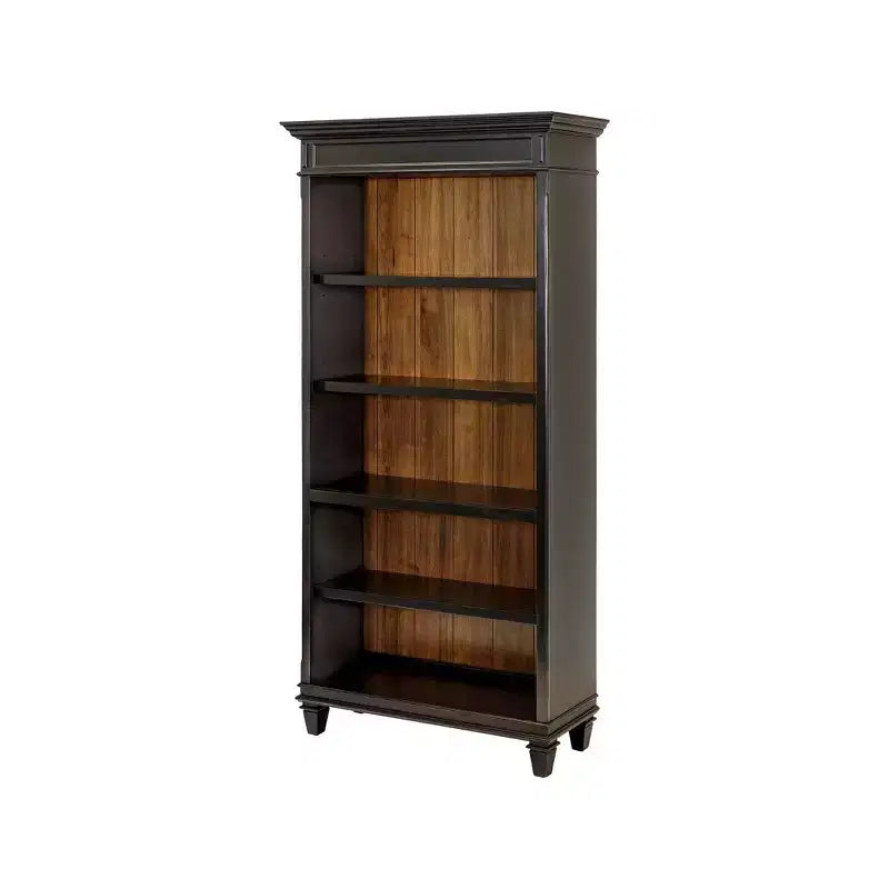 Bibliothèque ouverte Hartford 78 po, brun - Martin Furniture : Rangement en bois à 5 étagères, arche supérieure