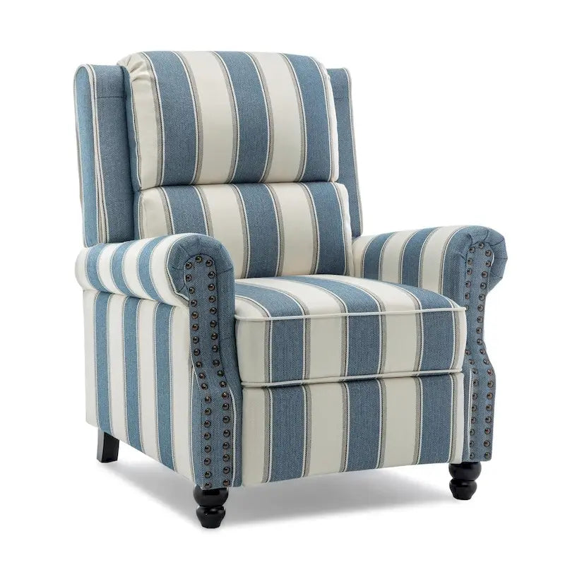 Lot de 2 fauteuils inclinables modernes à assise rembourrée en cuir PU/tissu