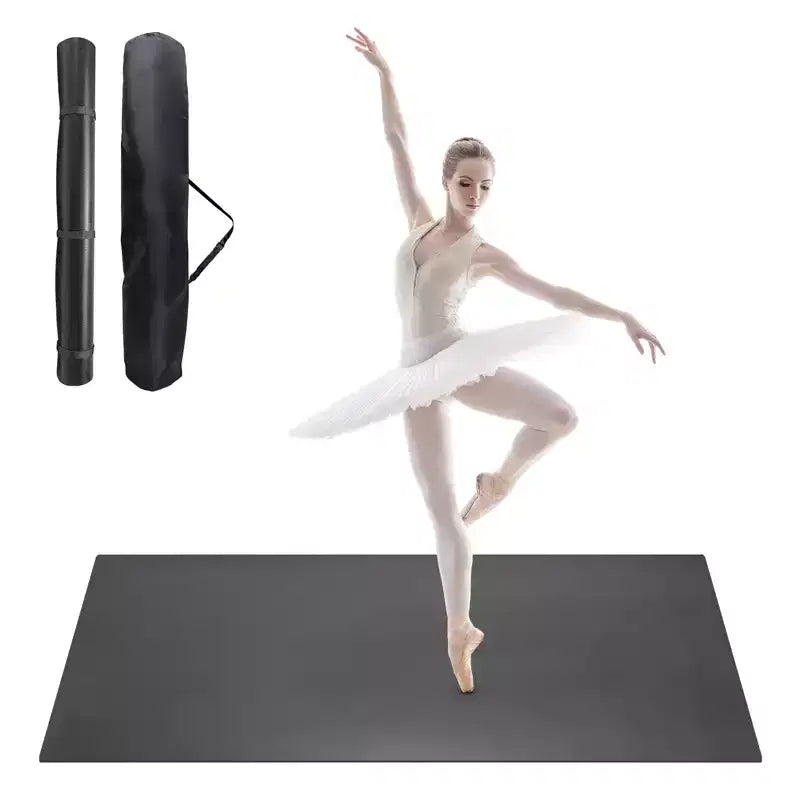 Tapis de danse portable en PVC de 4'x6', tapis de danse antidérapant de 5 mm d'épaisseur résistant aux rayures pour le ballet, le jazz, les claquettes, le yoga, le Pilates et l'exercice à domicile